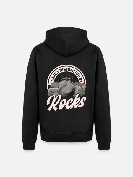 Rock Collecting Geology Geologist - Unisex Premium Organic Zip Hoodie - black