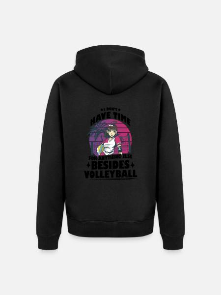 Volleyball - Unisex Premium Organic Zip Hoodie - black