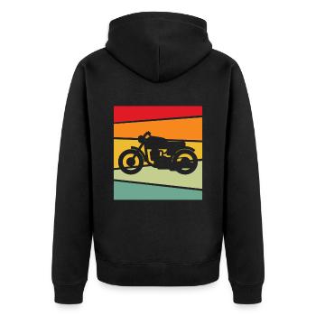 Moto Rétro - Veste à capuche bio Premium Unisexe - noir - Dos - Nico (187cm)