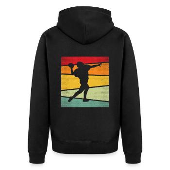 Football Rétro - Veste à capuche bio Premium Unisexe - noir - Dos - Nico (187cm)