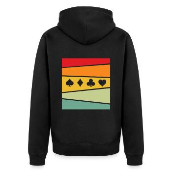 Poker Rétro - Veste à capuche bio Premium Unisexe - noir - Dos - Nico (187cm)
