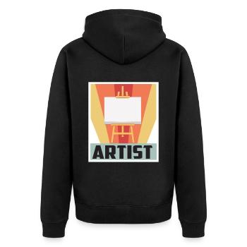 Maler und Lackierer, der Beste und Nervigste Beruf - Unisex Premium Bio Zip Hoodie - Schwarz - Hinten - Nico (187cm)