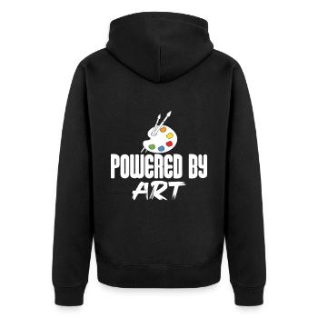 Maler und Lackierer, der Beste und Nervigste Beruf - Unisex Premium Bio Zip Hoodie - Schwarz - Hinten - Nico (187cm)