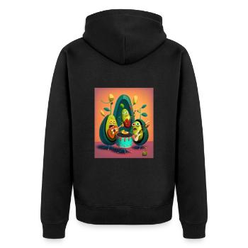 Musicien américano-mexicain Groupe culinaire mexicain - Veste à capuche bio Premium Unisexe - noir - Dos - Nico (187cm)