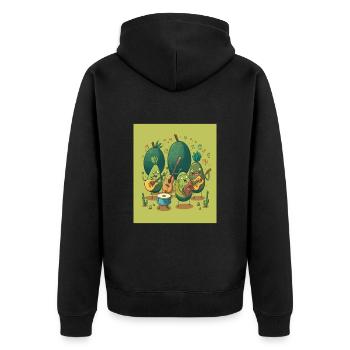 Musicien américano-mexicain Groupe culinaire mexicain - Veste à capuche bio Premium Unisexe - noir - Dos - Nico (187cm)