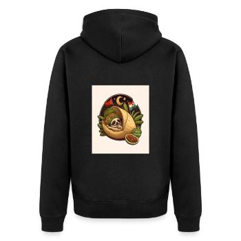 Paresseux Dormir Dans Un Taco Drôle Paresseux Amateur De Tacos - Veste à capuche bio Premium Unisexe - noir - Dos - Nico (187cm)