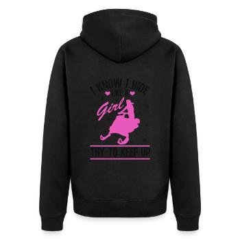 Roulez comme une fille Motoneige Motoneige - Veste à capuche bio Premium Unisexe - noir - Dos - Nico (187cm)