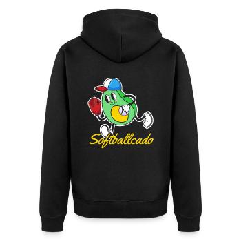 Avocat de softball - Veste à capuche bio Premium Unisexe - noir - Dos - Nico (187cm)