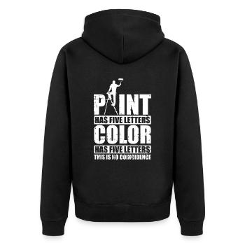 Painter Painter Funny - Unisex Premium Organic Zip Hoodie - black - Back - Nico (187cm)