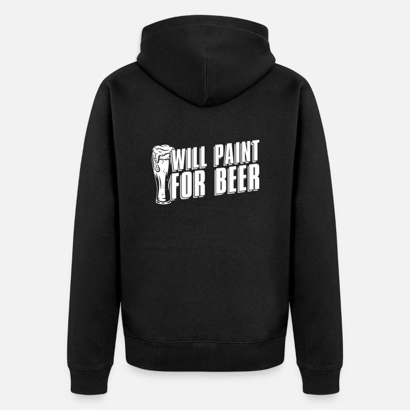 Peintre Vernisseur Bière - Veste à capuche bio Premium Unisexe - noir