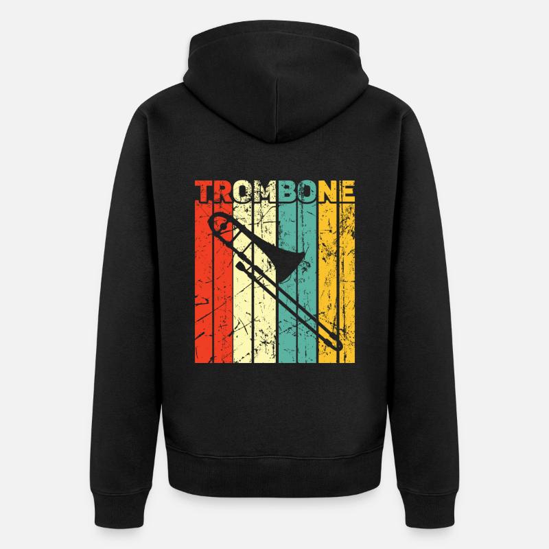 Trombone - Veste à capuche bio Premium Unisexe - noir