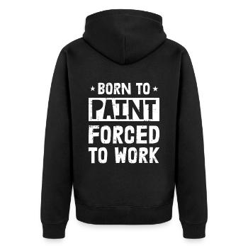 Painter Painter Funny - Unisex Premium Organic Zip Hoodie - black - Back - Nico (187cm)