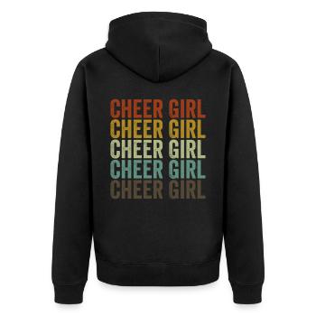 Cheer Girl Cheerleading Cheerleading Girl Team - Unisex Premium Bio Zip Hoodie - Schwarz - Hinten - Nico (187cm)