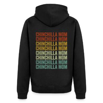 Chinchilla-Mama Chinchilla-Liebhaber Chinchilla-Ma - Unisex Premium Bio Zip Hoodie - Schwarz - Hinten - Nico (187cm)