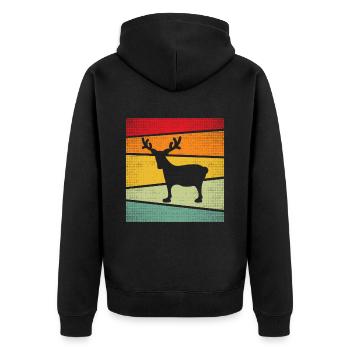 Moose Retro - Veste à capuche bio Premium Unisexe - noir - Dos - Nico (187cm)