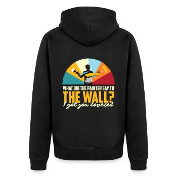 Maler und Lackierer, der Beste und Nervigste Beruf - Unisex Premium Bio Zip Hoodie - Schwarz - Hinten - Nico (187cm)