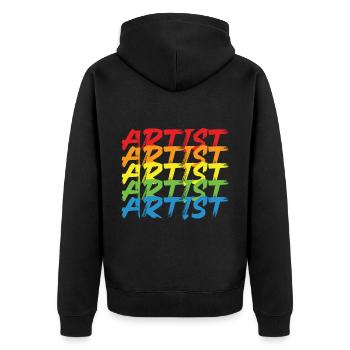 Maler und Lackierer, der Beste und Nervigste Beruf - Unisex Premium Bio Zip Hoodie - Schwarz - Hinten - Nico (187cm)