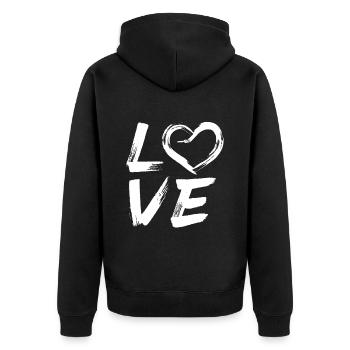 Maler und Lackierer, der Beste und Nervigste Beruf - Unisex Premium Bio Zip Hoodie - Schwarz - Hinten - Nico (187cm)
