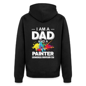 Maler und Lackierer, der Beste und Nervigste Beruf - Unisex Premium Bio Zip Hoodie - Schwarz - Hinten - Nico (187cm)