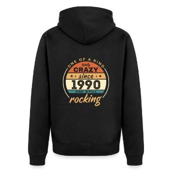 Unique en son genre totalement fou depuis 1990 Rocking - Veste à capuche bio Premium Unisexe - noir - Dos - Nico (187cm)