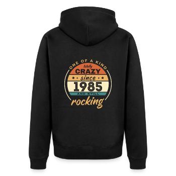 Unique en son genre totalement fou depuis 1985 Rocking - Veste à capuche bio Premium Unisexe - noir - Dos - Nico (187cm)