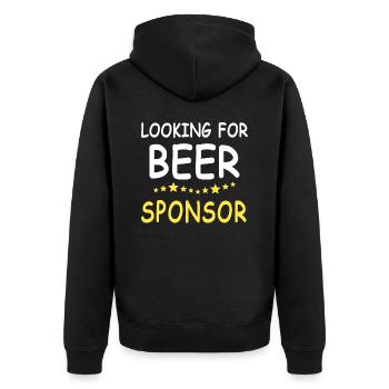 Dictons de bière Toasts Amateurs de bière - Veste à capuche bio Premium Unisexe - noir - Dos - Nico (187cm)