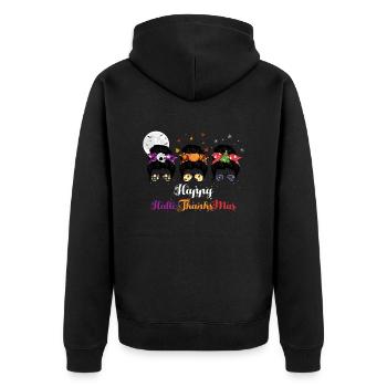 Joyeux Noël HelloThanksMas Halloween - Veste à capuche bio Premium Unisexe - noir - Dos - Nico (187cm)
