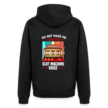 Casino Gambling Slot Machine à sous Jeu de cartes - Veste à capuche bio Premium Unisexe - noir - Dos - Nico (187cm)