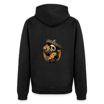 Panda mignon mangeant des tacos Panda mexicain Taco ours - Veste à capuche bio Premium Unisexe - noir - Dos - Nico (187cm)