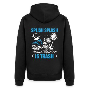 Dolphin Lover Marine Biology Animal sous-marin - Veste à capuche bio Premium Unisexe - noir - Dos - Nico (187cm)