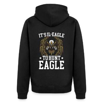 Bird Lover Animal Ornithology Eagle Whisperer - Unisex Premium Organic Zip Hoodie - black - Back - Nico (187cm)
