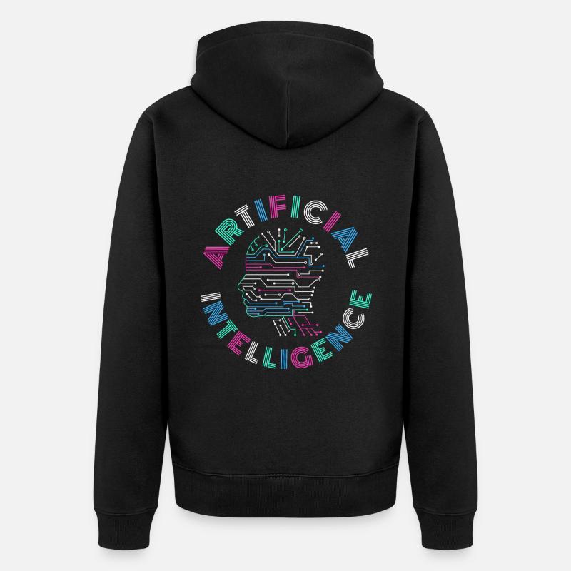 Artificial Intelligence AI Gift - Unisex Premium Organic Zip Hoodie - black