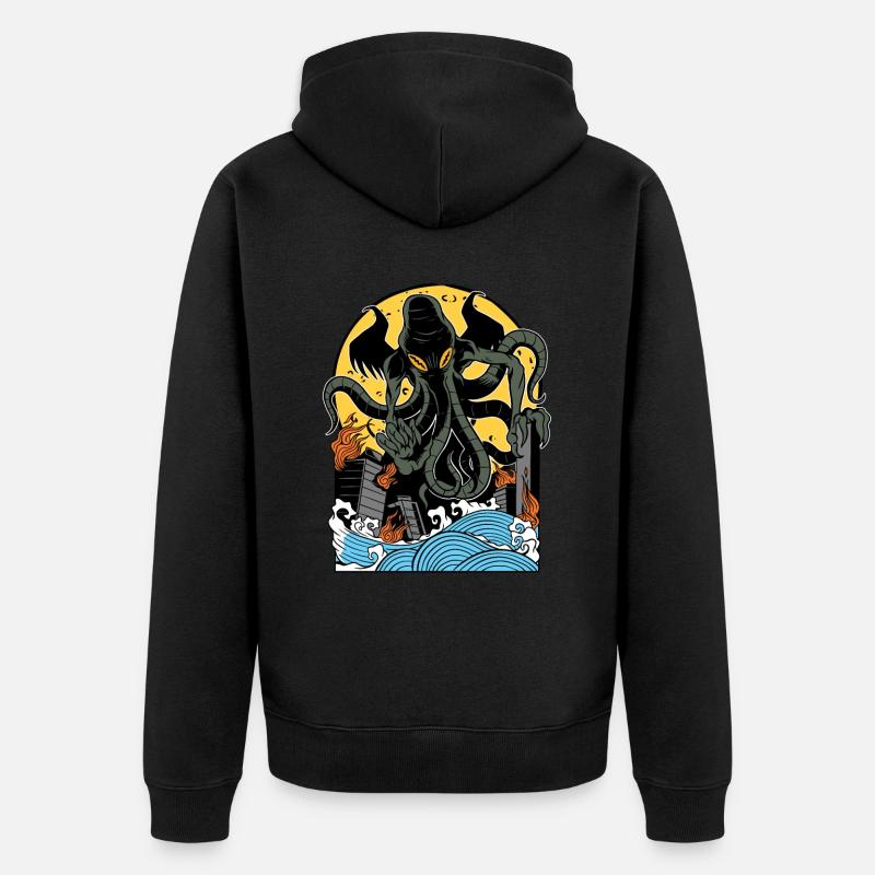 Dieu Cthulhu - Veste à capuche bio Premium Unisexe - noir