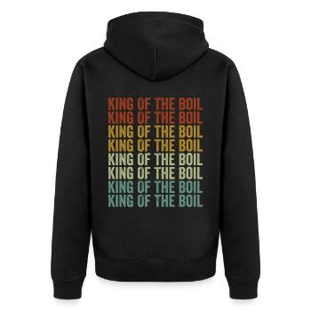 King Of The Boil Krebse kochen Krebse Liebhaber Me - Unisex Premium Bio Zip Hoodie - Schwarz - Hinten - Nico (187cm)