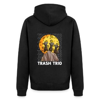 Raccoon design for possum and marsupial rat - Unisex Premium Organic Zip Hoodie - black - Back - Nico (187cm)