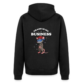 Opossum Design for raccoon fans and marsupial - Unisex Premium Organic Zip Hoodie - black - Back - Nico (187cm)