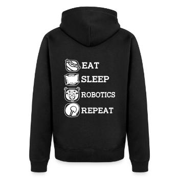 Robotique Ai Robot Manger. en train de dormir robotique. Répéter. - Veste à capuche bio Premium Unisexe - noir - Dos - Nico (187cm)