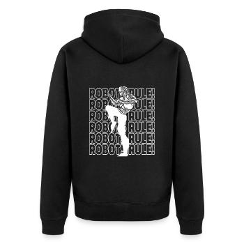 Robotics Ai Robot - Unisex Premium Organic Zip Hoodie - black - Back - Nico (187cm)