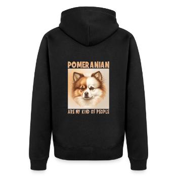 Dog saying Poméranie design pour les amoureux des chiens - Veste à capuche bio Premium Unisexe - noir - Dos - Nico (187cm)