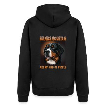 Chiens Bernois Mountain Dog Lovers Aussie - Veste à capuche bio Premium Unisexe - noir - Dos - Nico (187cm)