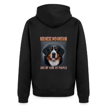 Chiens Bernois Mountain Dog Lovers Aussie - Veste à capuche bio Premium Unisexe - noir - Dos - Nico (187cm)