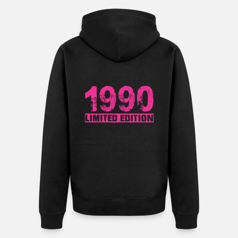 Édition limitée 1990 - Veste à capuche bio Premium Unisexe - noir