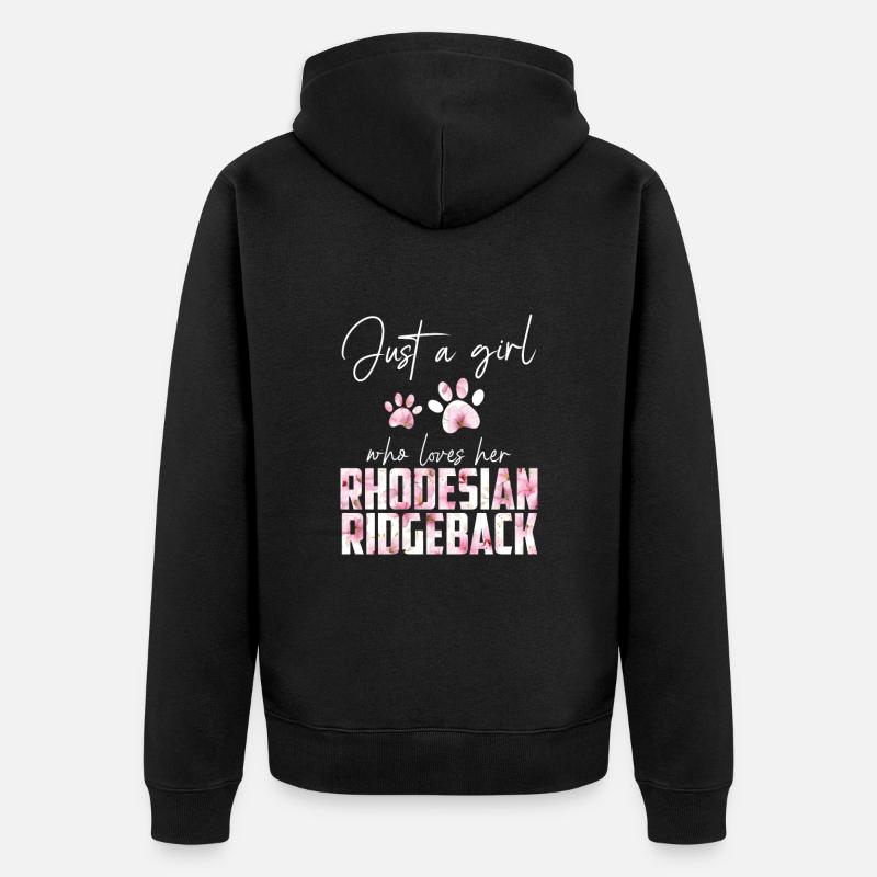 Rhodesian Ridgeback - Unisex Premium Bio Zip Hoodie - Schwarz