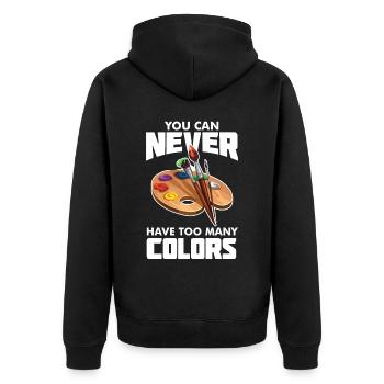 Maler und Lackierer, der Beste und Nervigste Beruf - Unisex Premium Bio Zip Hoodie - Schwarz - Hinten - Nico (187cm)
