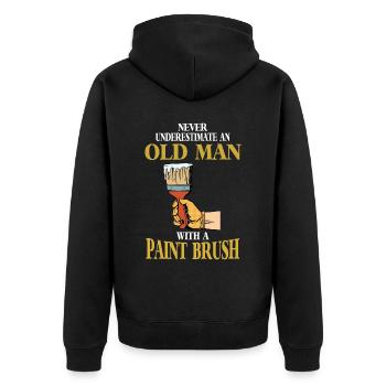 Maler und Lackierer, der Beste und Nervigste Beruf - Unisex Premium Bio Zip Hoodie - Schwarz - Hinten - Nico (187cm)