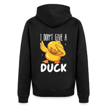 Je ne donne pas à un canard chuchotant Canard Canard Oiseau Canard - Veste à capuche bio Premium Unisexe - noir - Dos - Nico (187cm)