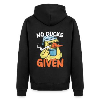 Pas de canards donnés Canard Chuchoteur Caneton Oiseau Canard - Veste à capuche bio Premium Unisexe - noir - Dos - Nico (187cm)