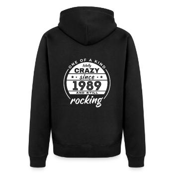 Unique en son genre totalement fou depuis 1989 Rocking - Veste à capuche bio Premium Unisexe - noir - Dos - Nico (187cm)