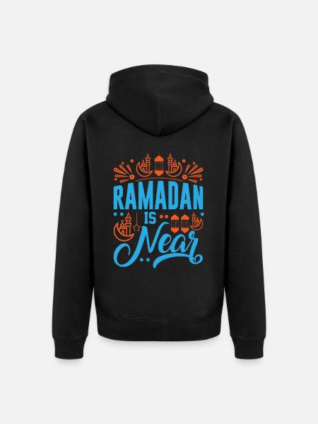 Ramadan, Rabian, Muslim, Islamisch - Unisex Premium Bio Zip Hoodie - Schwarz