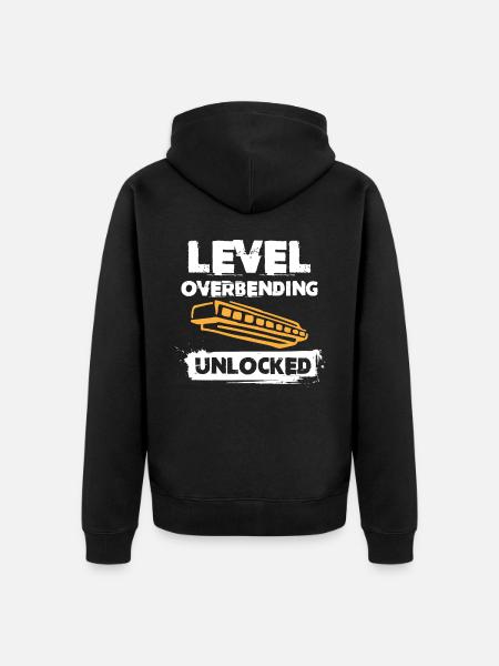 Harmonica player, Harmonica music - Unisex Premium Organic Zip Hoodie - black